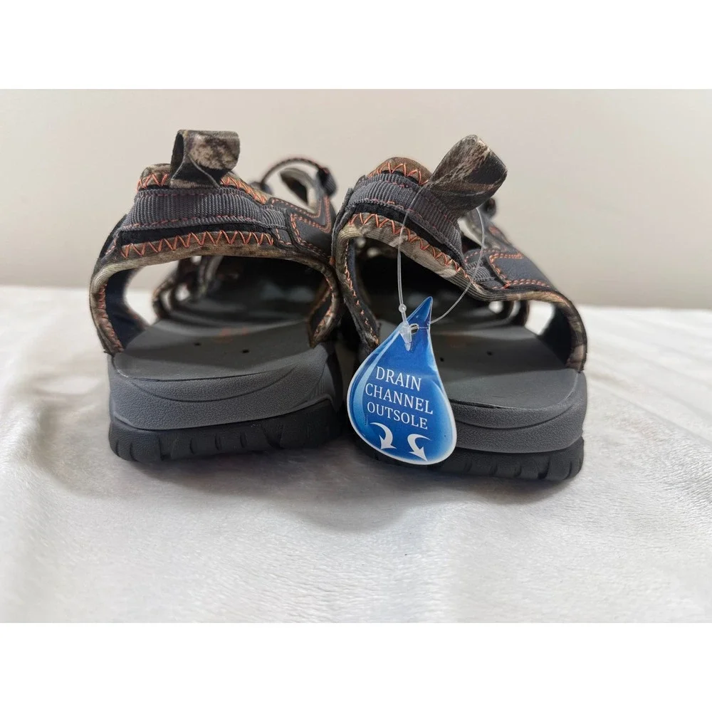 Realtree Water Shoes Sport Sandals Men's Size 13 Gray Camo Fishing Hiking